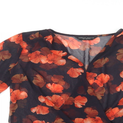 Womens UK Size 8 Dorothy Perkins Black Basic Blouse