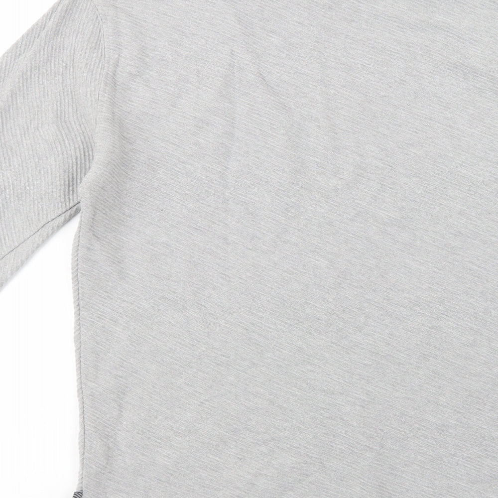 Mens UK Size L Bershka Grey Pullover Sweatshirt