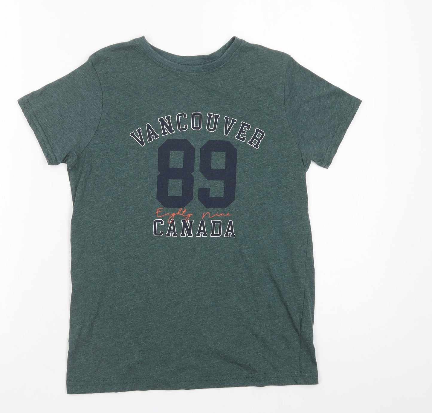 Primark Girls Green  Cotton Pullover T-Shirt Size 9-10 Years Crew Neck Pullover - Canada