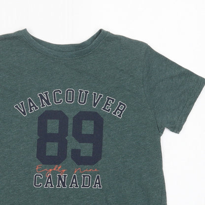 Primark Girls Green  Cotton Pullover T-Shirt Size 9-10 Years Crew Neck Pullover - Canada