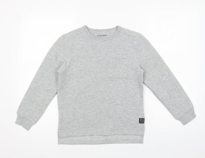 Additional front view of Primark boys’ grey polyester pullover sweatshirt, size 9-10, years pullover