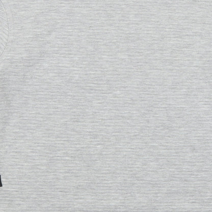 Brand and care label for Primark boys’ grey polyester pullover sweatshirt, size 9-10, years pullover