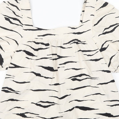 Womens UK Size 10 New Look Ivory Basic Blouse