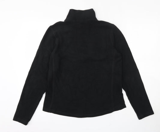 Gap Womens Black  Polyester Pullover Sweatshirt Size S  Zip