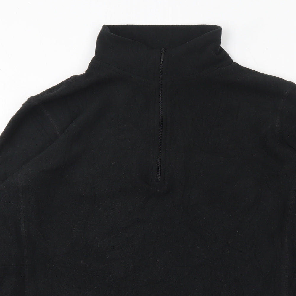 Gap Womens Black  Polyester Pullover Sweatshirt Size S  Zip