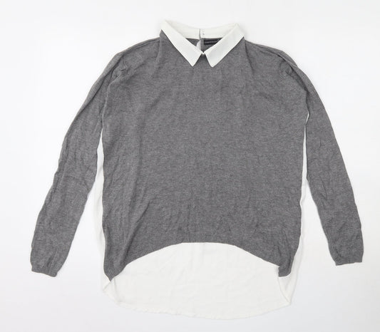 Atmosphere Womens White  Viscose Basic Blouse Size 8 Collared