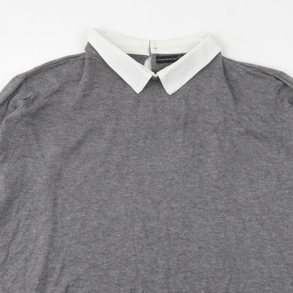 Atmosphere Womens White  Viscose Basic Blouse Size 8 Collared