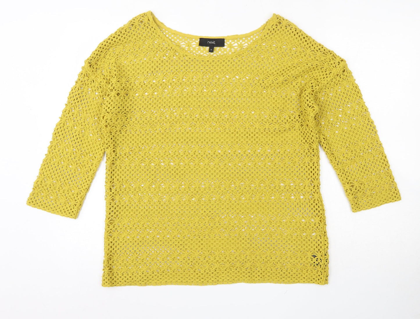 Womens UK Size 12 NEXT Yellow Shrug Jumper
