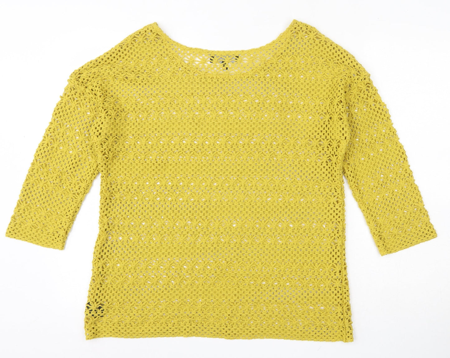 Womens UK Size 12 NEXT Yellow Shrug Jumper