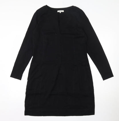 Sandwich Womens Black  Viscose Skater Dress  Size 38  Round Neck