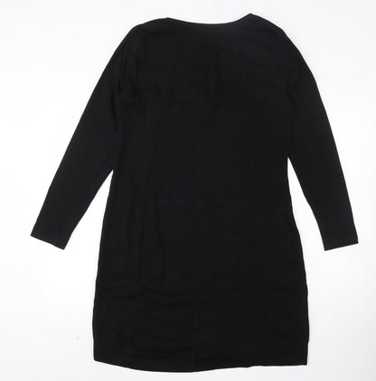 Sandwich Womens Black  Viscose Skater Dress  Size 38  Round Neck
