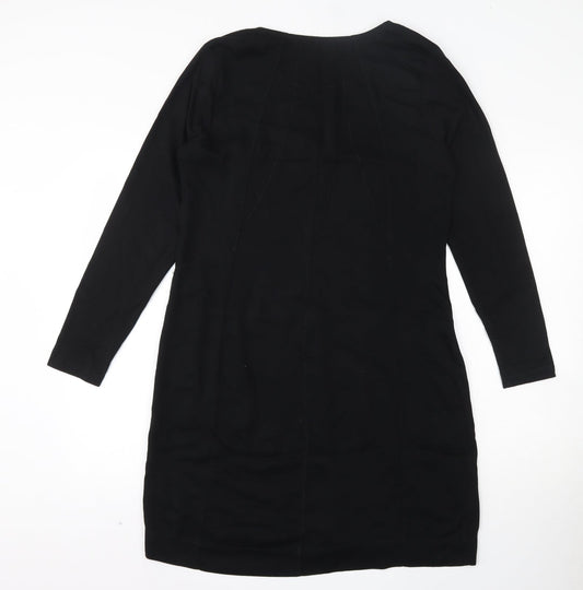 Sandwich Womens Black  Viscose Skater Dress  Size 38  Round Neck