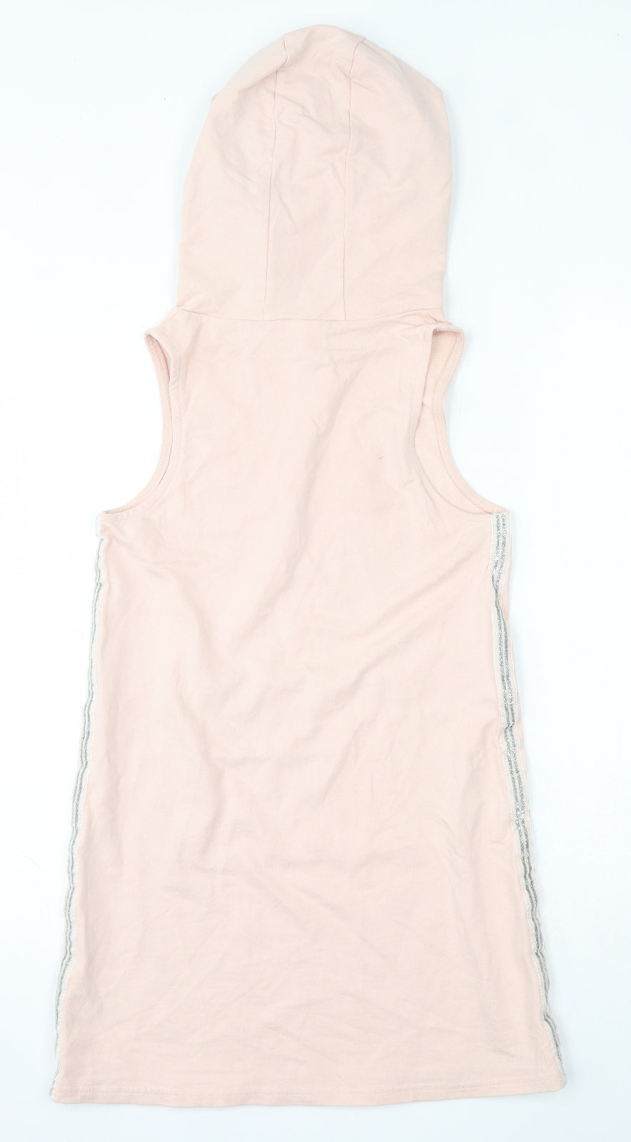 NEXT Girls Pink  100% Cotton Vest Hoodie Size 11 Years  Pullover