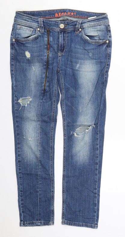 Replus Womens Blue  Cotton Skinny Jeans Size 30 in L26 in Regular Button