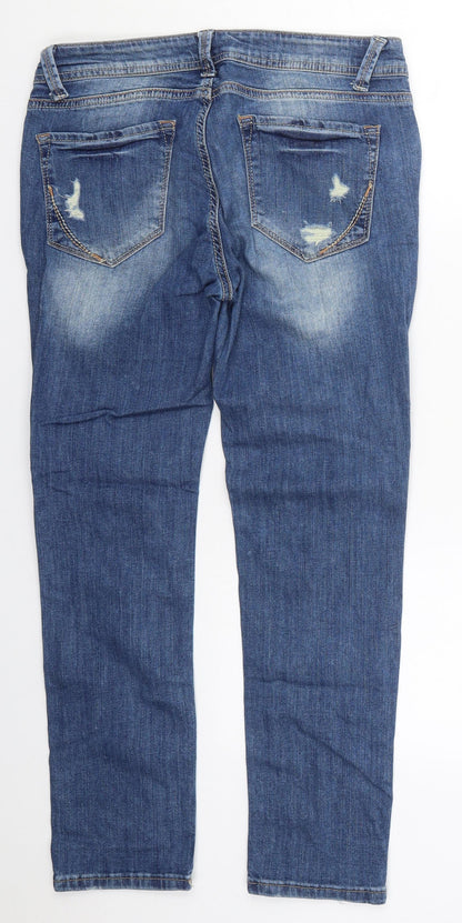 Replus Womens Blue  Cotton Skinny Jeans Size 30 in L26 in Regular Button