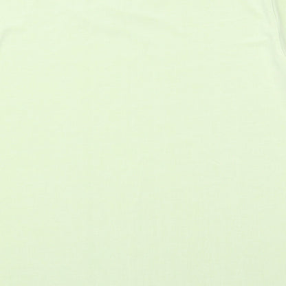 Casadella Womens Green  Polyester Basic T-Shirt One Size Crew Neck