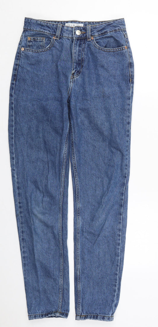 Denim Co Womens Blue  Cotton Tapered Jeans Size 4 L29 in Regular Button