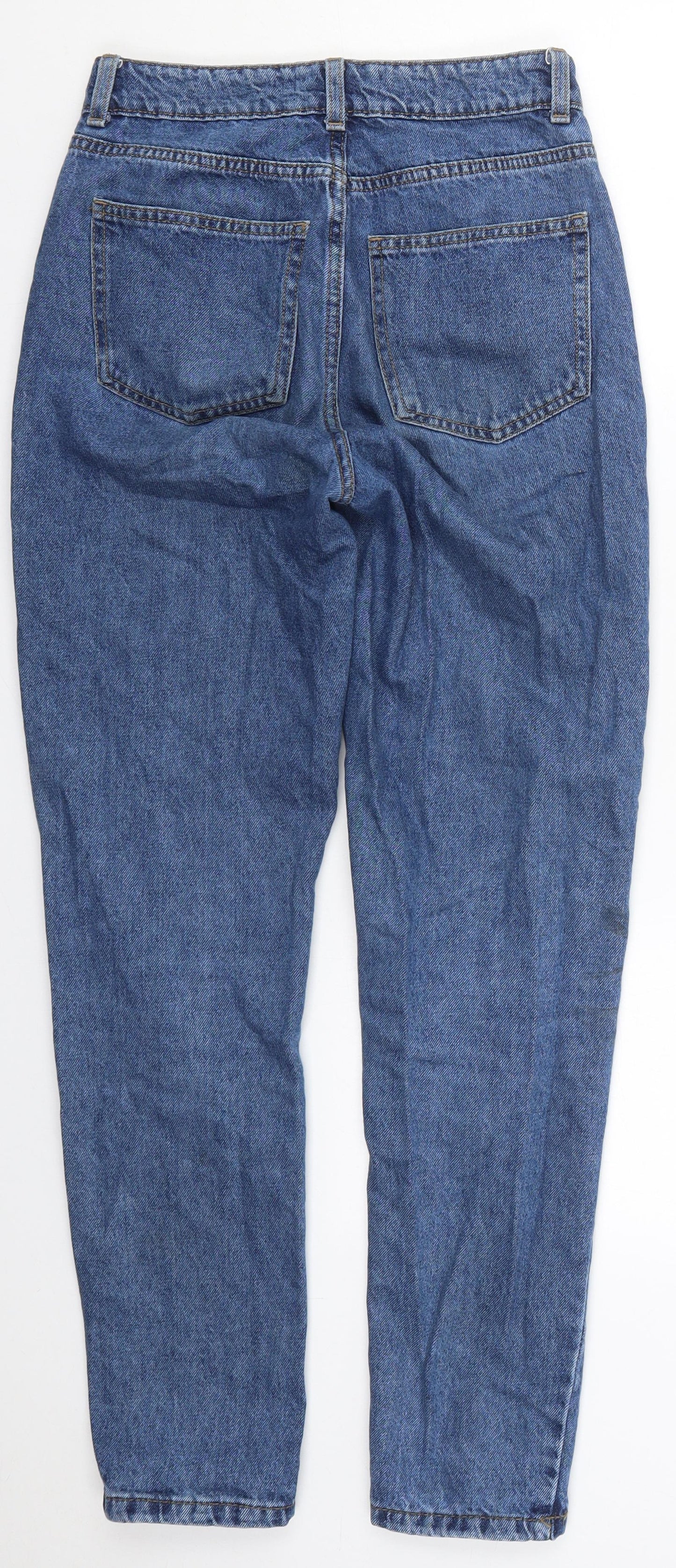 Denim Co Womens Blue  Cotton Tapered Jeans Size 4 L29 in Regular Button