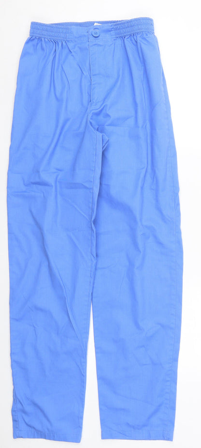 Roly Womens Blue  Polyester Trousers  Size M L30 in Regular Button