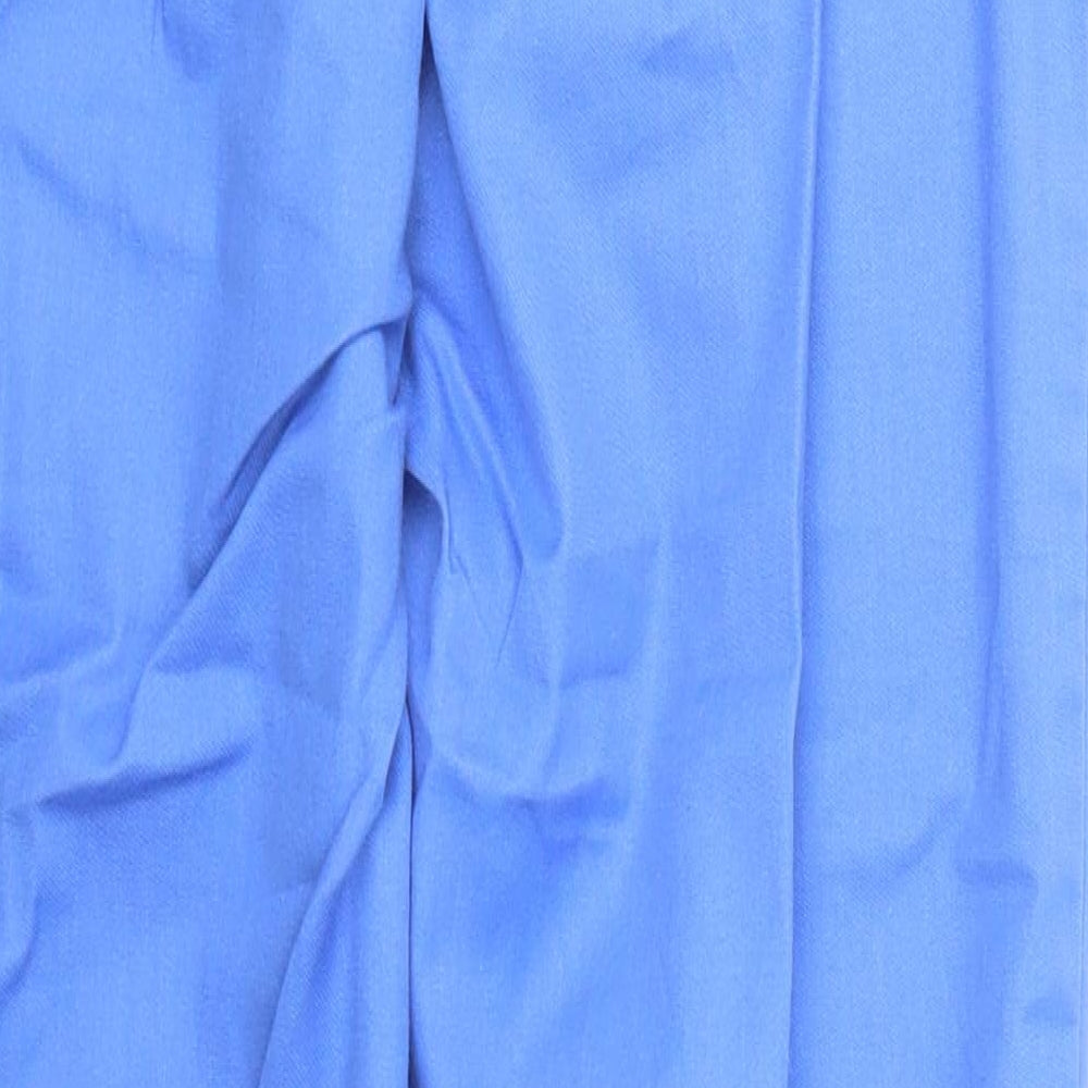 Roly Womens Blue  Polyester Trousers  Size M L30 in Regular Button