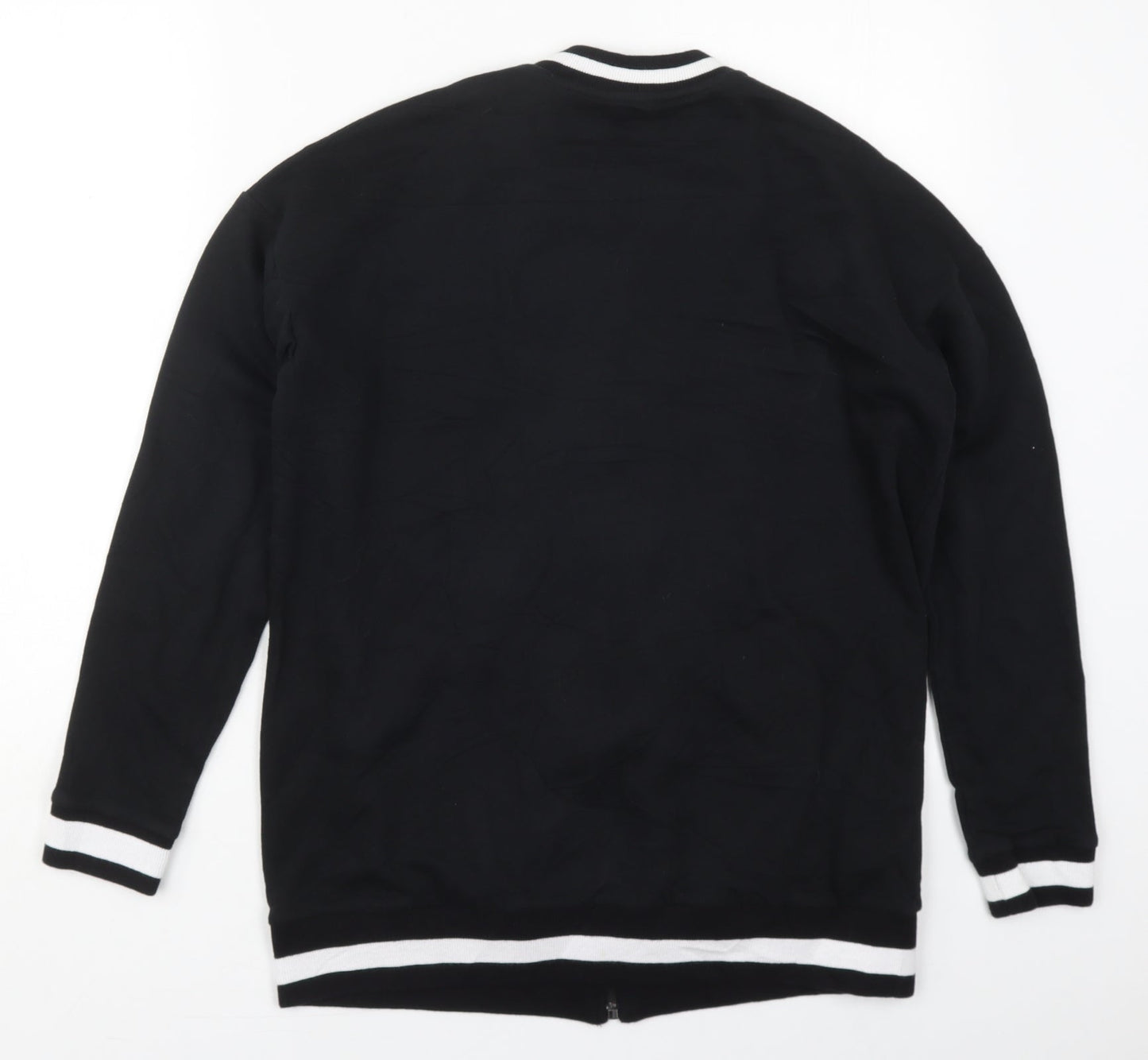 Womens UK Size 10 ASOS Black Full Zip Sweatshirt