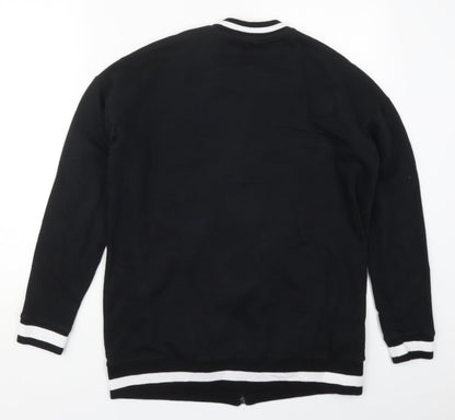Womens UK Size 10 ASOS Black Full Zip Sweatshirt