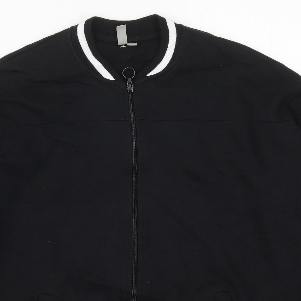 Womens UK Size 10 ASOS Black Full Zip Sweatshirt