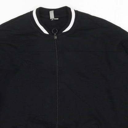 Womens UK Size 10 ASOS Black Full Zip Sweatshirt