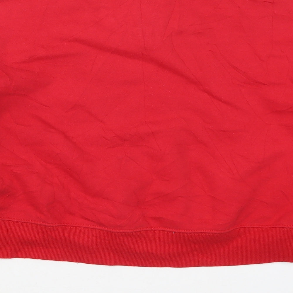 H&M Womens Red  Cotton Pullover Sweatshirt Size XS  Pullover