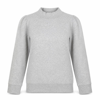 Front view of Gap women’s grey cotton pullover sweatshirt, size XS, pullover