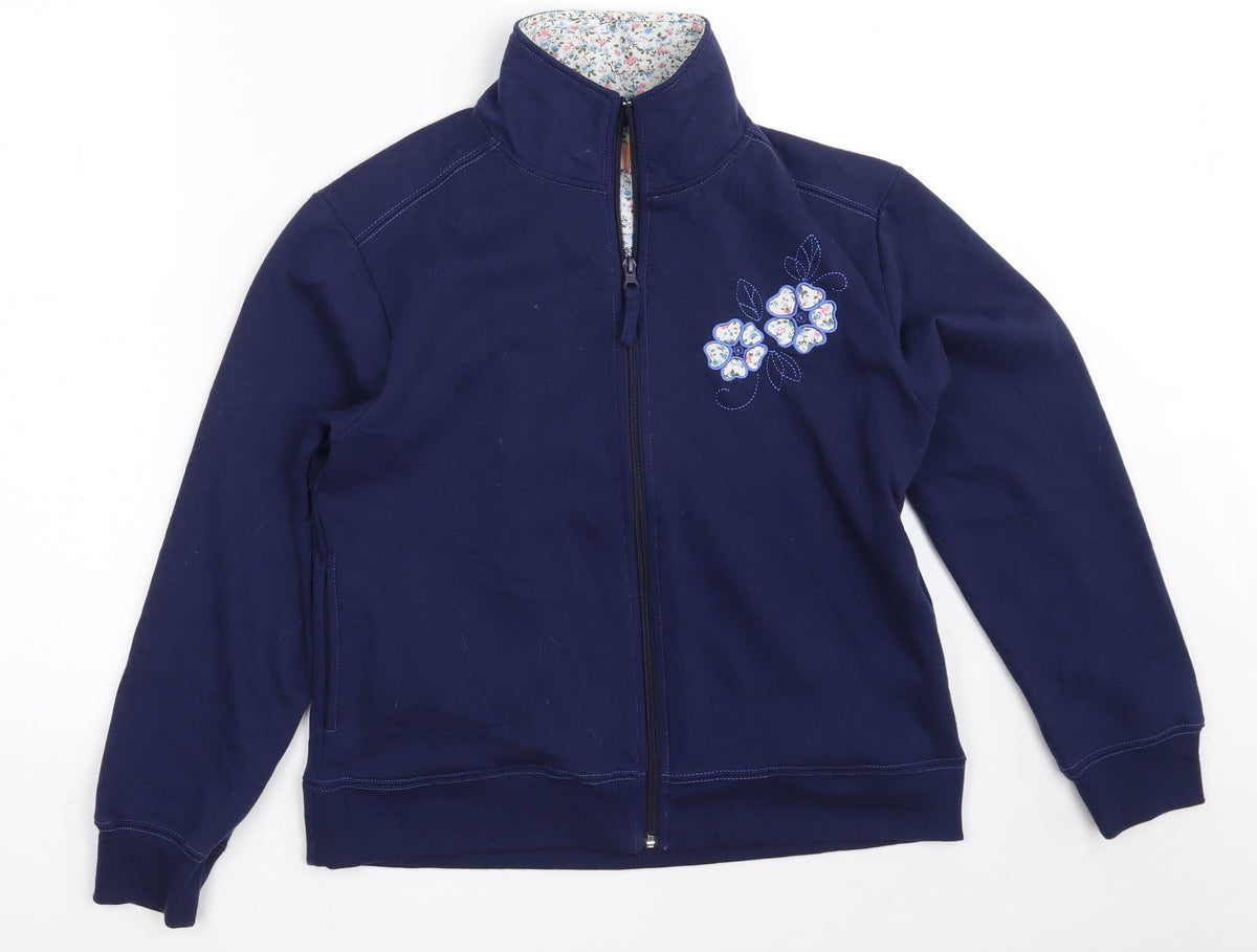 Additional front view of Dixie women’s blue jacket, size S, zip -, size S/m