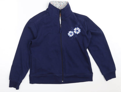 Additional front view of Dixie women’s blue jacket, size S, zip -, size S/m