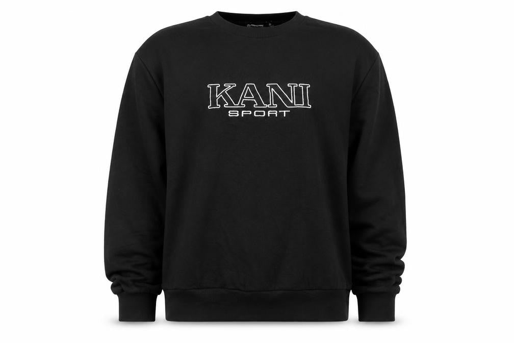 Front view of PRETTYLITTLETHING women’s black polyester pullover sweatshirt, size S, - kani sport