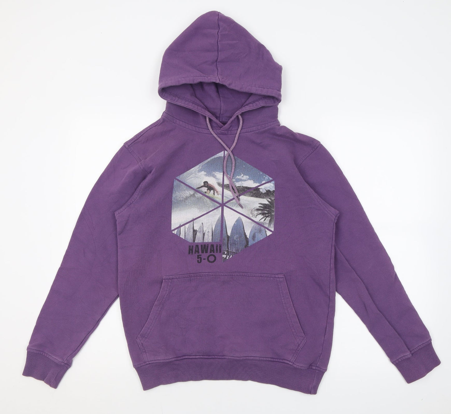 hawaii Womens Purple  Cotton Pullover Hoodie Size S  Pullover