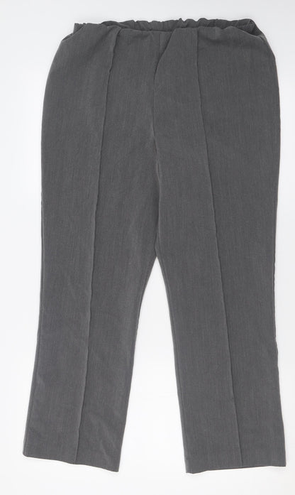 bonmar ch Womens Grey  Polyester Trousers  Size 12 L27 in Regular