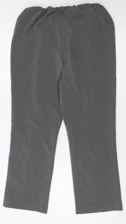 bonmar ch Womens Grey  Polyester Trousers  Size 12 L27 in Regular