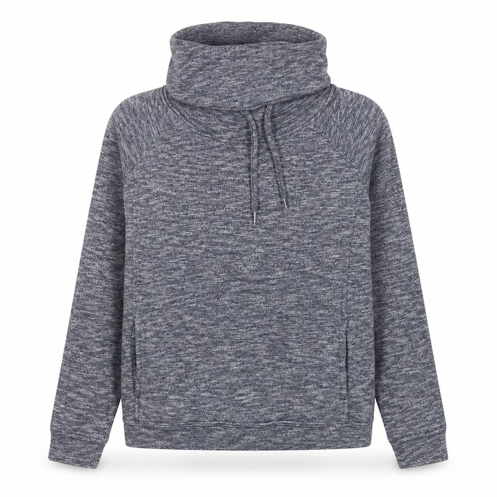 Front view of Atmosphere women’s blue polyester pullover sweatshirt, size UK 10, pullover