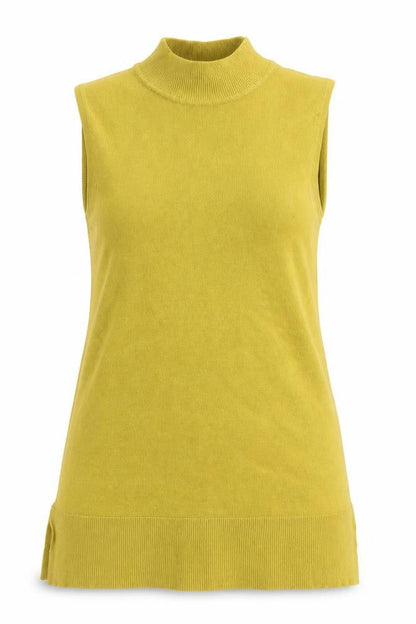 Womens UK Size 8 F&F Yellow Basic Tank