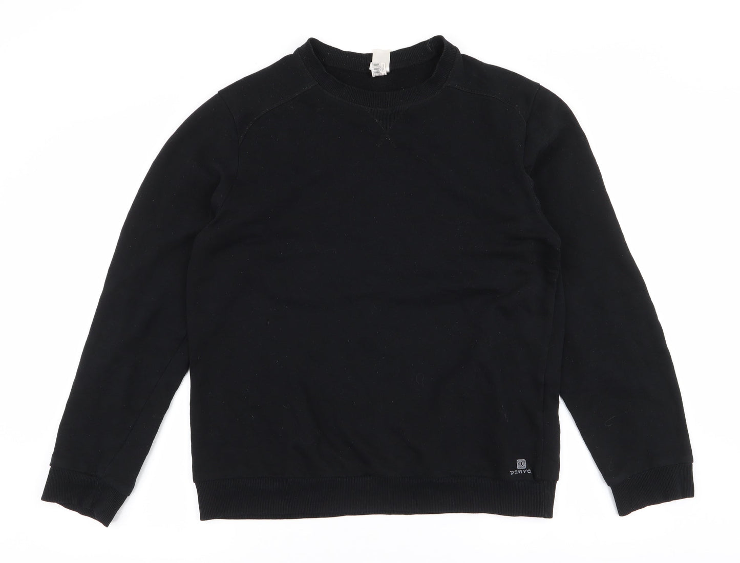 Mens UK Size L Oxylane Black Pullover Sweatshirt