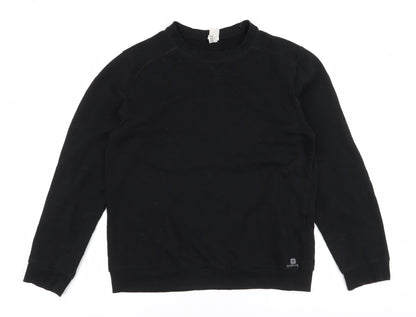 Mens UK Size L Oxylane Black Pullover Sweatshirt