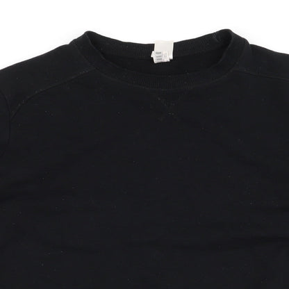 Mens UK Size L Oxylane Black Pullover Sweatshirt