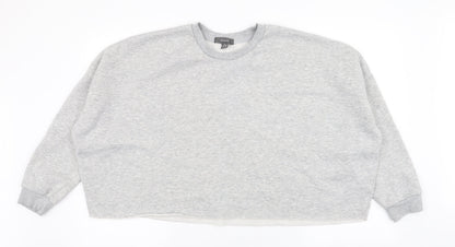 Additional front view of Primark women’s grey polyester pullover sweatshirt, size XL, pullover - cropped