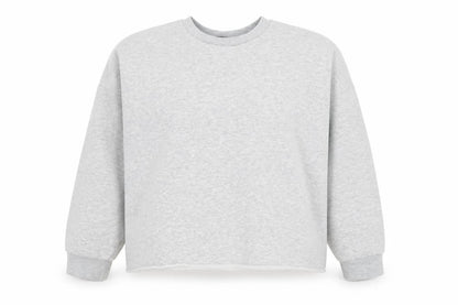 Front view of Primark women’s grey polyester pullover sweatshirt, size XL, pullover - cropped