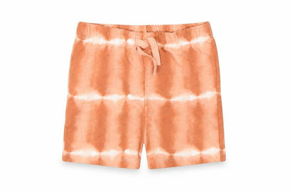 Front view of Primark girls’ orange tie dye cotton cropped leggings, size 12-18, months