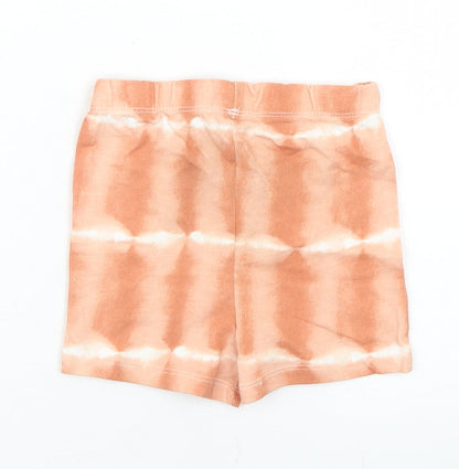 Primark Girls Orange Tie Dye Cotton Cropped Leggings Size 12-18 Months