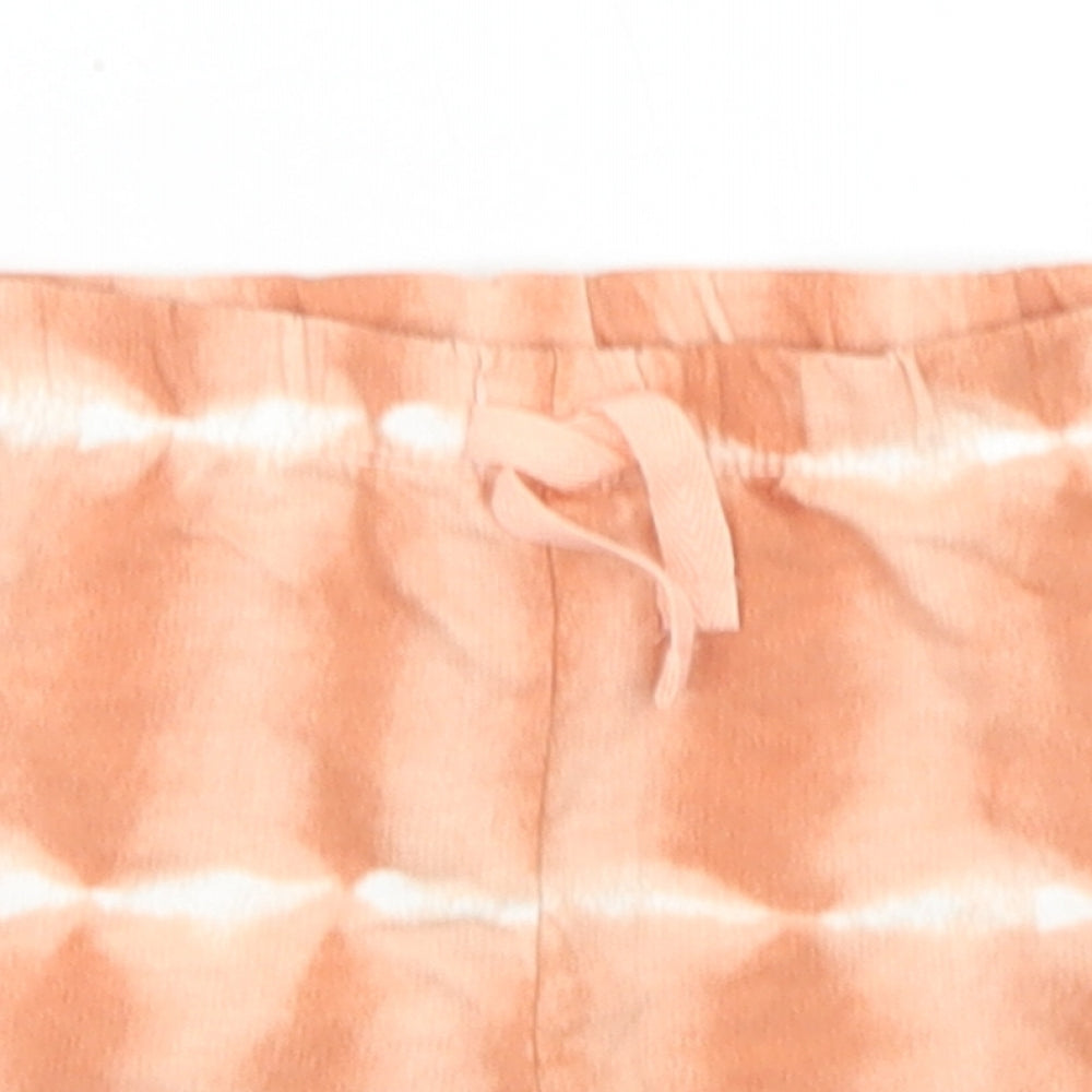 Primark Girls Orange Tie Dye Cotton Cropped Leggings Size 12-18 Months