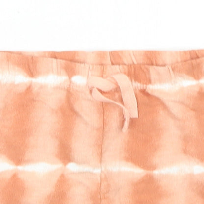 Primark Girls Orange Tie Dye Cotton Cropped Leggings Size 12-18 Months