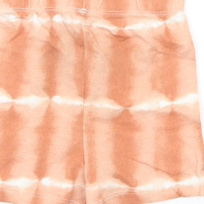 Primark Girls Orange Tie Dye Cotton Cropped Leggings Size 12-18 Months