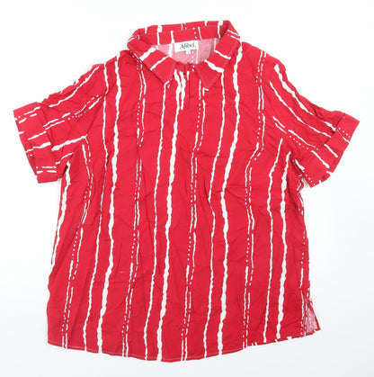 Womens UK Size 18 Afibel Red Basic Blouse