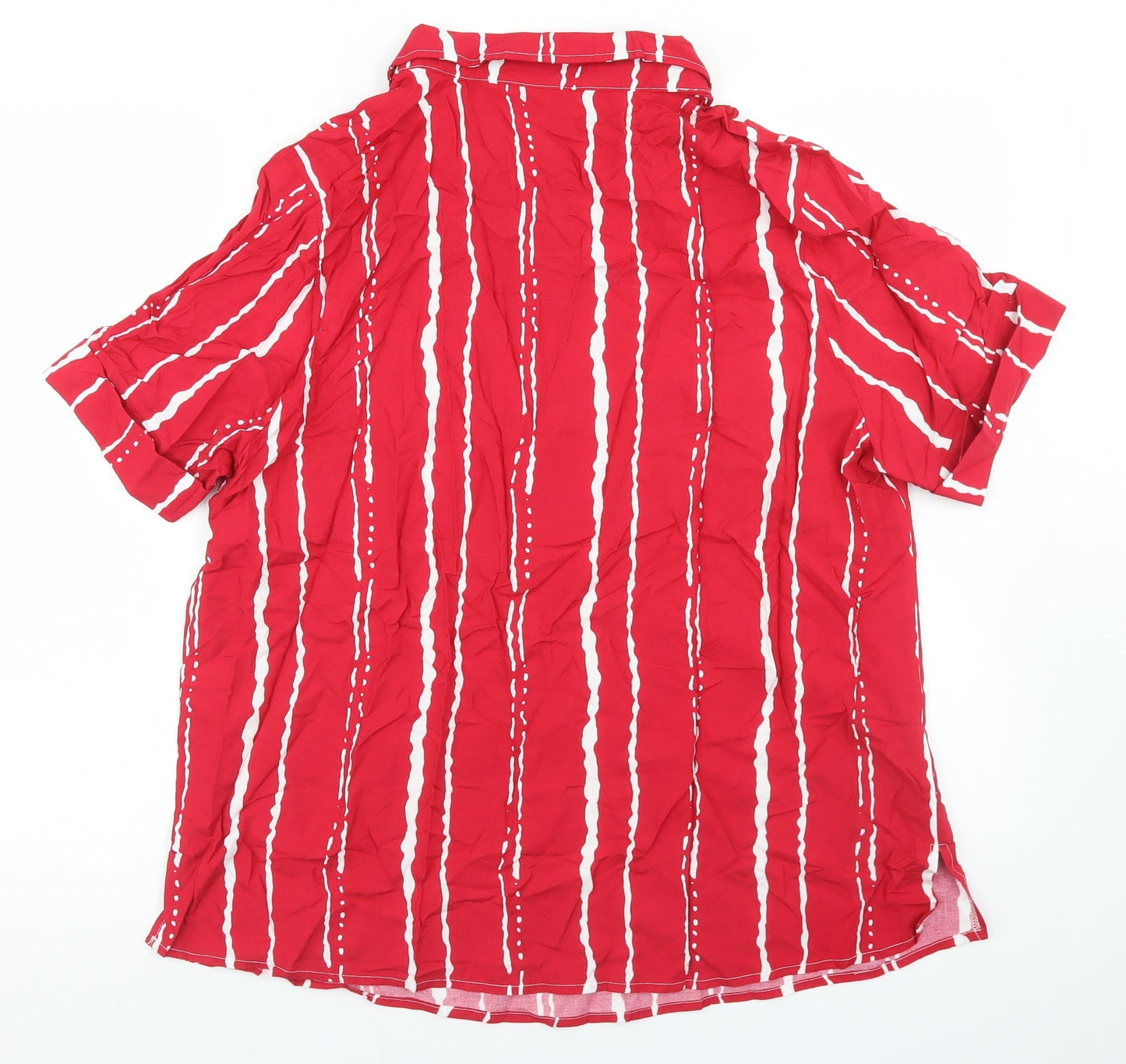 Womens UK Size 18 Afibel Red Basic Blouse